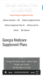 Mobile Screenshot of georgia-medicareplans.com