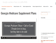 Tablet Screenshot of georgia-medicareplans.com
